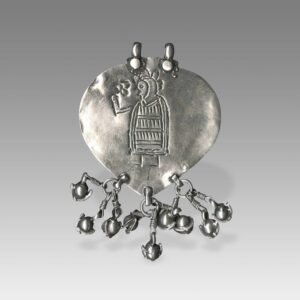 Indian Plaque Amulet with Folk Drawing