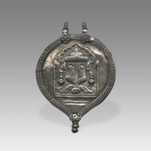 Indian Plaque Amulet Depicting the Feet of Vishnu