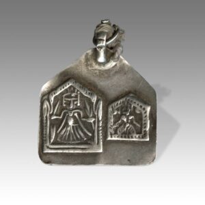 Indian Plaque Amulet Depicting Devi and Shiva