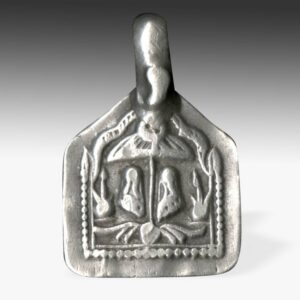 Indian Plaque Amulet Depicting Feet of Vishnu