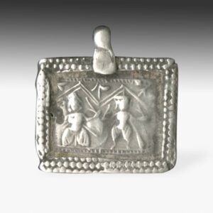 Indian Plaque Amulet Depicting Double Devi