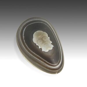 Chinese Eye Agate - Lohan Carving