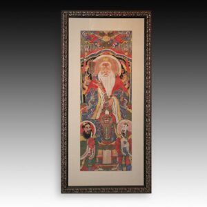 Chinese Temple Scroll, Framed