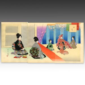 Japanese Woodblock Print Triptych