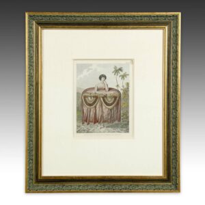 English Hand Colored Engraving, Framed