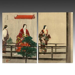 Japanese Woodblock Print Diptych