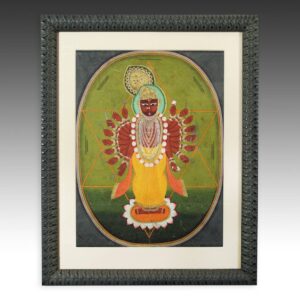 Indian Pichvai or Devotional Shrine Hanging, Framed