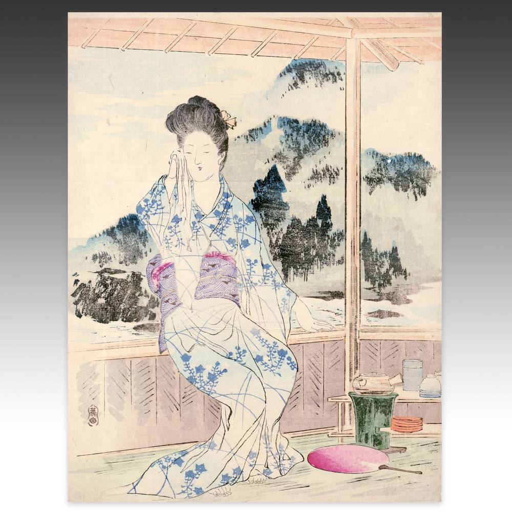 Japanese Kuchi-E Woodblock Print