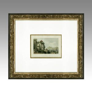 English Hand Colored Engraving, Framed