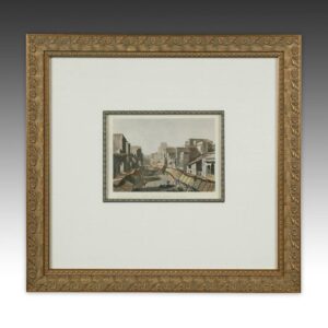 English Hand Colored Engraving, Framed