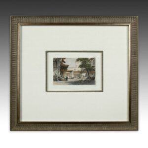 English Hand Colored Engraving, Framed