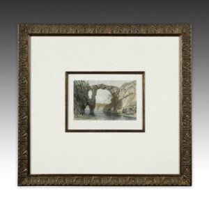English Hand Colored Engraving, Framed