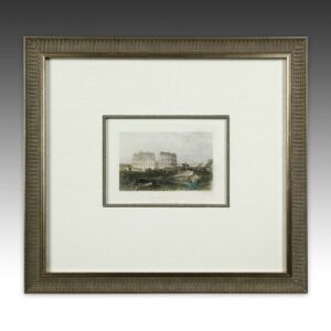 English Hand Colored Steel Engraving, Framed