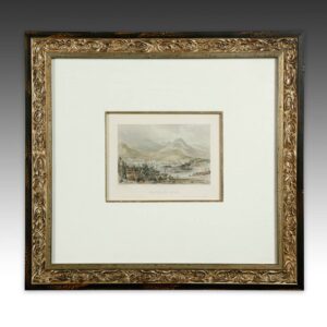 English Hand Colored Engraving, Framed
