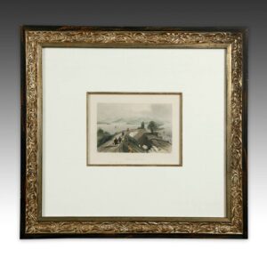 English Hand Colored Engraving, Framed