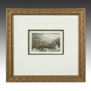 English Hand Colored Engraving, Framed