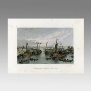 English Hand Colored Engraving
