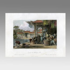 English Hand Colored Engraving