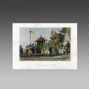 English Hand Colored Engraving