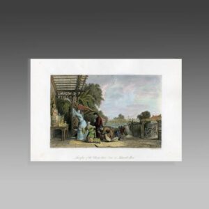 English Hand Colored Engraving