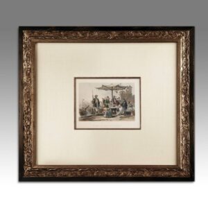 English Hand Colored Engraving, Framed