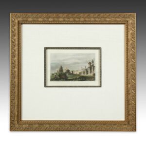 English Hand Colored Engraving, Framed