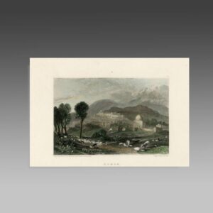 English Hand Colored Engraving