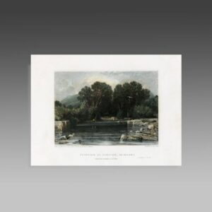 English Hand Colored Engraving