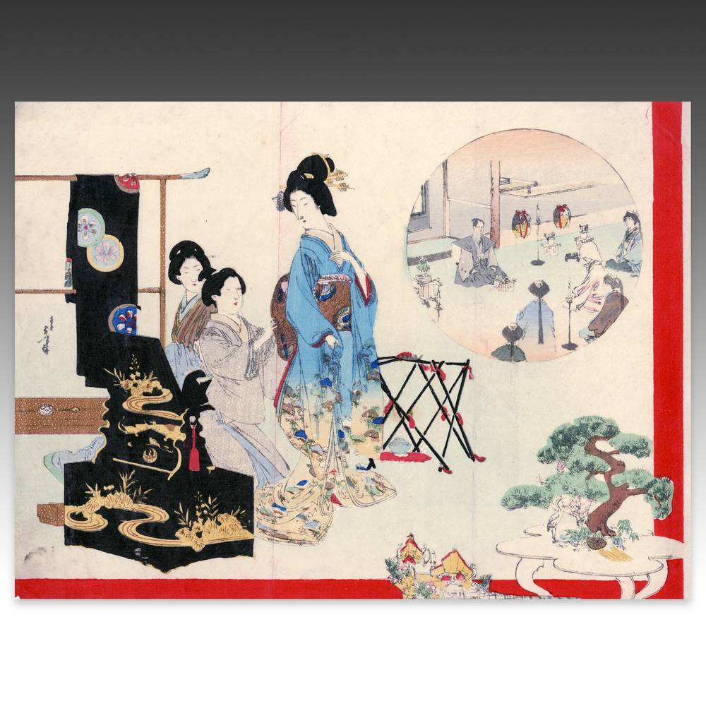 Japanese Kuchi-E Woodblock Print