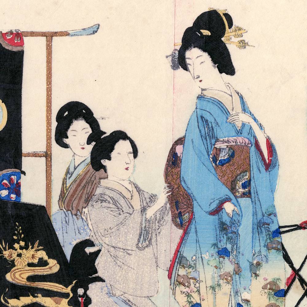 Japanese Kuchi-E Woodblock Print - Image 2