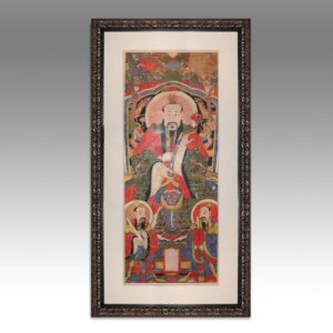 Chinese Temple Scroll, Framed