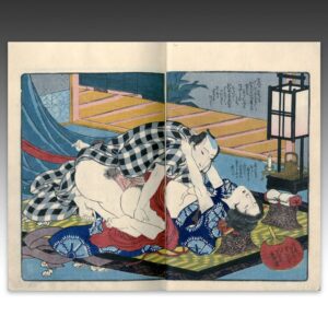 Japanese Shunga Woodblock Print Book