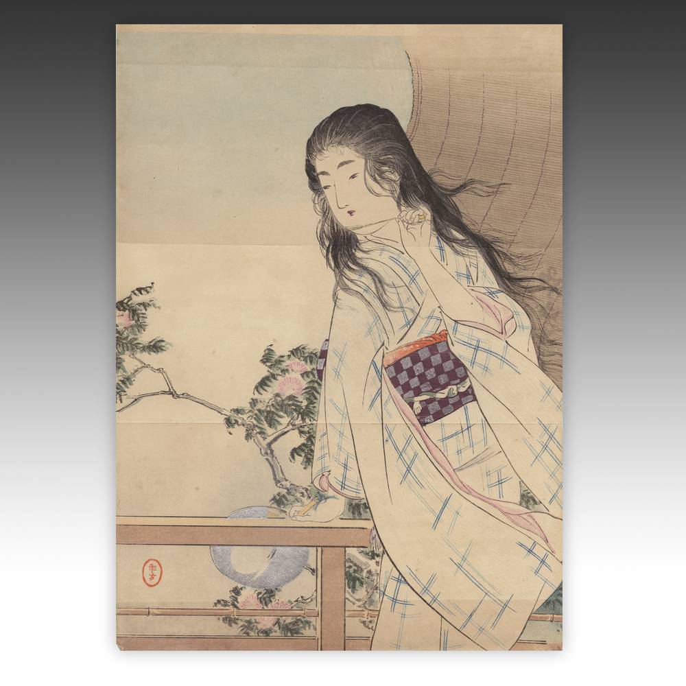 Japanese Kuchi-E Woodblock Print