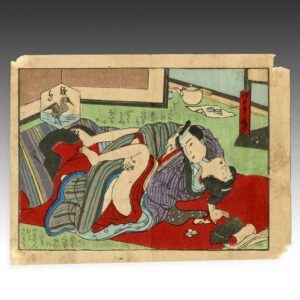 Japanese Shunga Woodblock Print