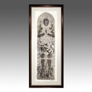 Brass Rubbing, Belgium, Framed