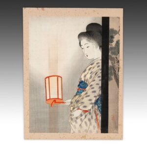 Japanese Kuchi-E Woodblock Print, Framed