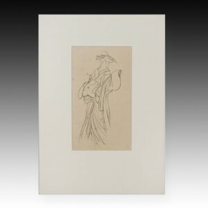 Japanese Sketch for Kuchi-E Woodblock Print