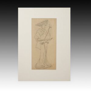 Japanese Sketch for Kuchi-E Woodblock Print