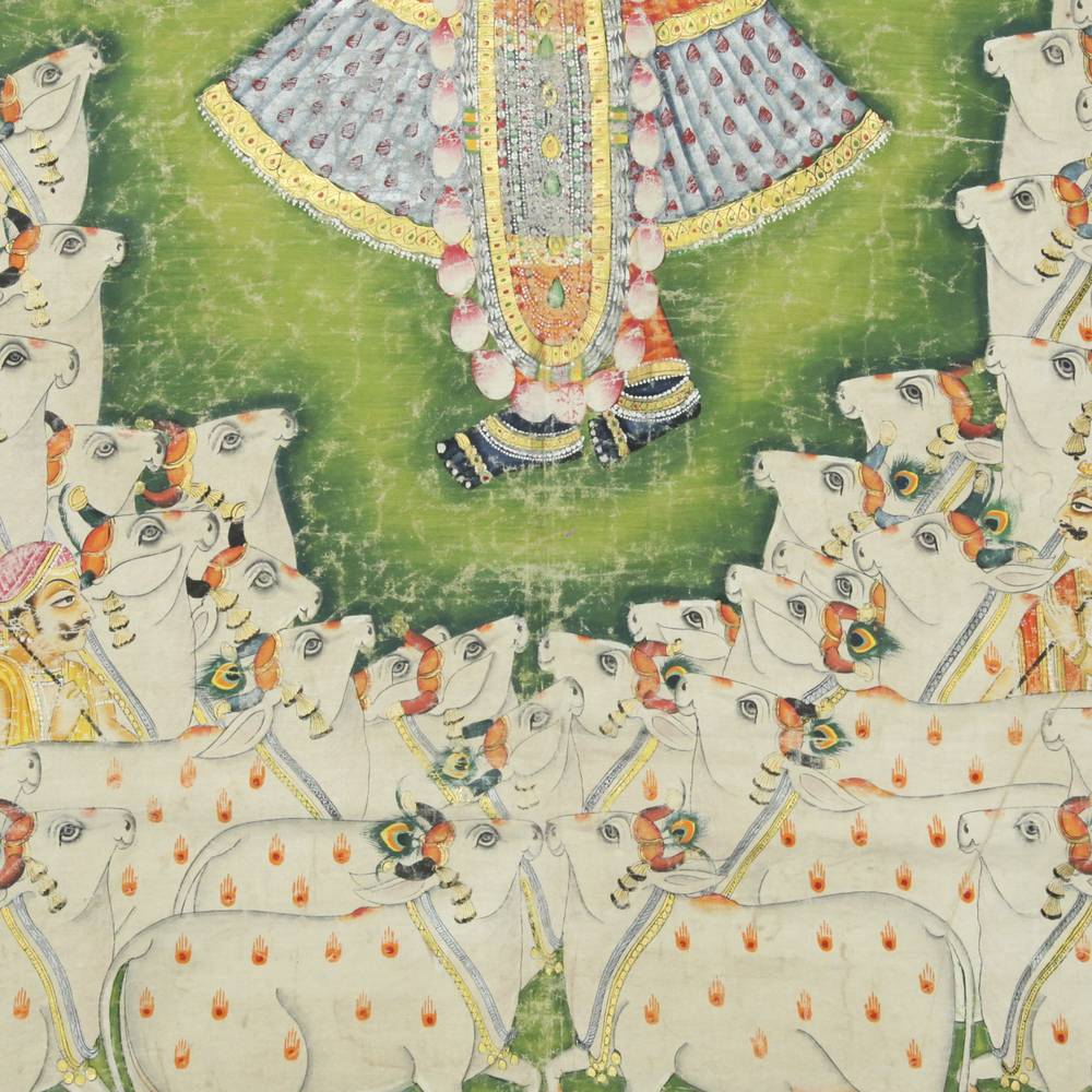Indian Pichvai or Devotional Shrine Hanging - Image 4