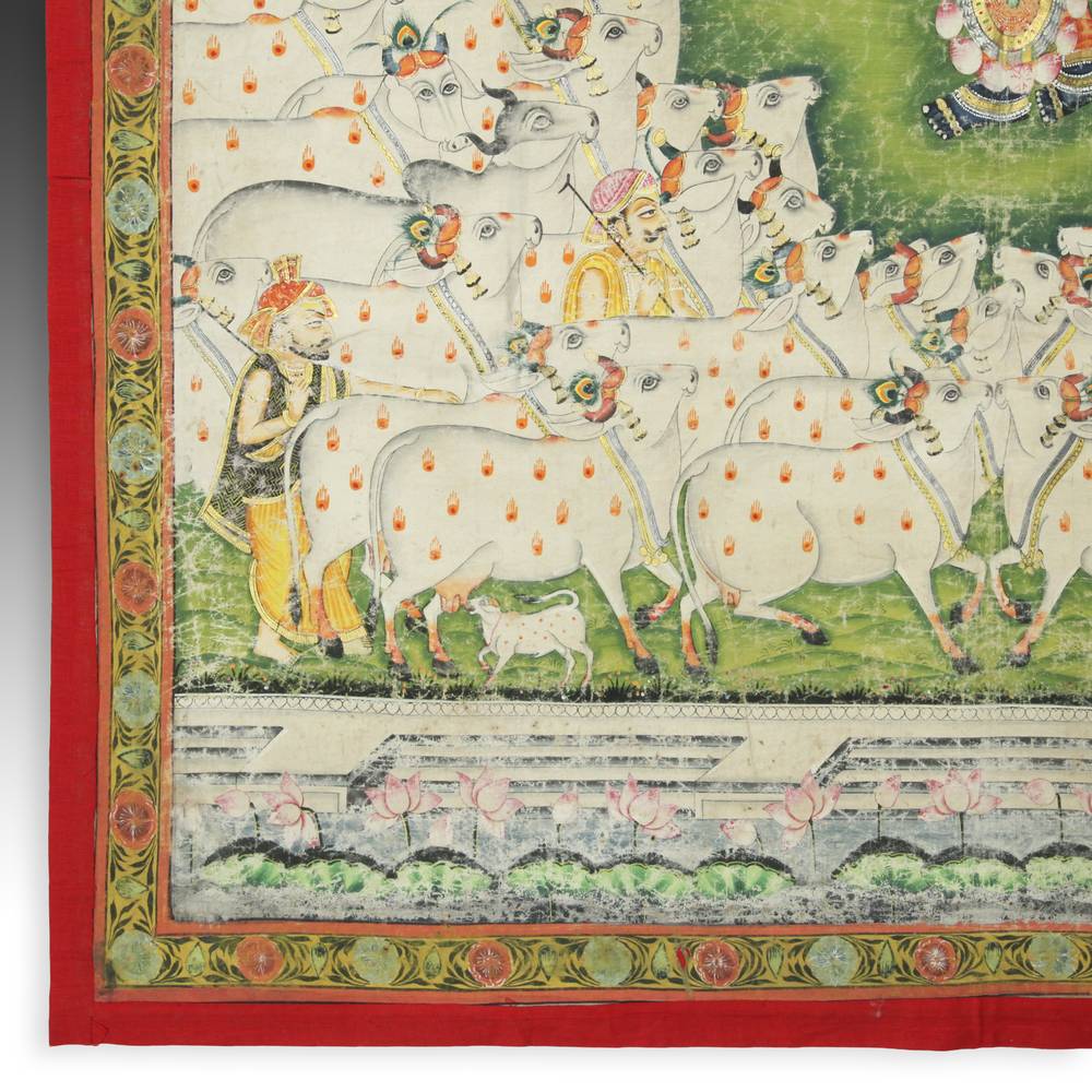 Indian Pichvai or Devotional Shrine Hanging - Image 6