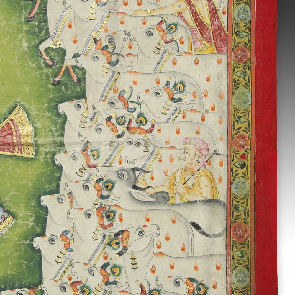 Indian Pichvai or Devotional Shrine Hanging - Image 8