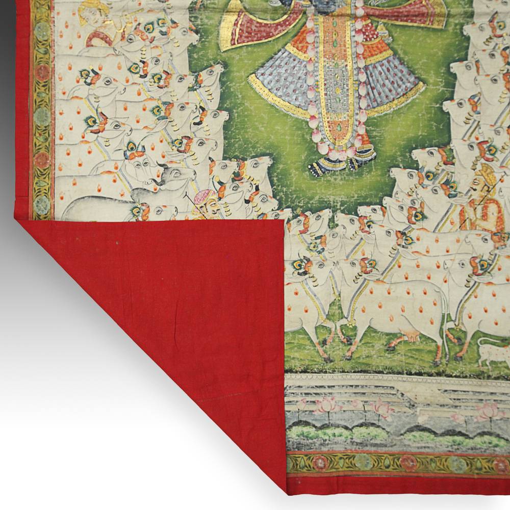 Indian Pichvai or Devotional Shrine Hanging - Image 9