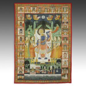 Indian Pichvai or Devotional Shrine Hanging