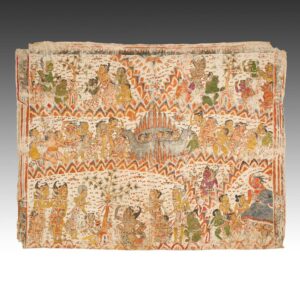 Indonesian Tabing or Story Cloth Depicting Scenes From the Bima Swarga