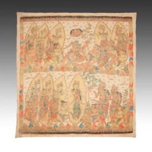 Indonesian Tabing or Story Cloth Depicting Kala Rahu From the Adiparwa