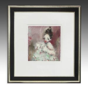 French Primitive Modern Print: Signed and Numbered 3 of 25 with an Additional RM Mark; Unframed