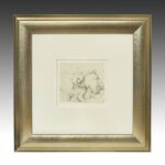 French Brass Table Magnifier, France