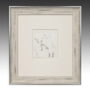 French Original Illustration for Book, Madame Gore: Signed and Dated, Framed