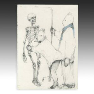 French Original Illustration for Book, Madame Gore: Signed and Dated; Unframed