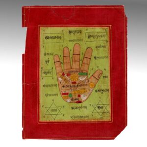 Indian Painting of Tantric Palmistry Chart